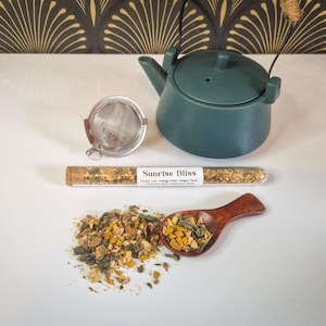 Cadeauset Sunrise Bliss losse thee: groene thee met citrus en gember