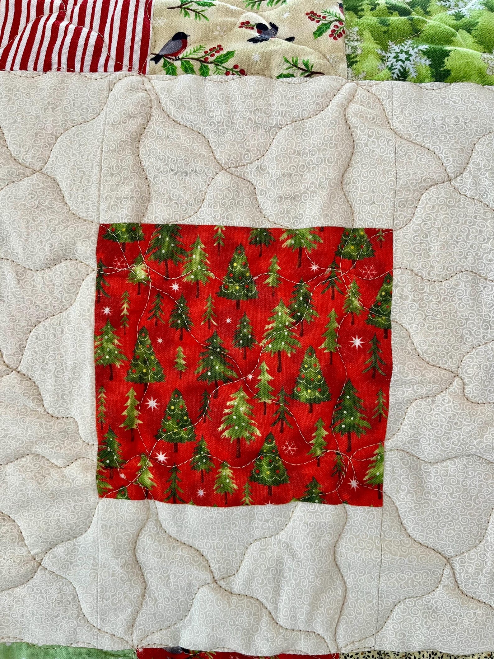 Festive Patchwork Quilted Blanket NCU0TH1017