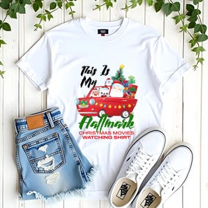 Hallmark Christmas Movies T-Shirt, Santa Car Christmas Tshirt, Hallmark Lover Christmas Gift, Fall Winter Cozy Shirt, Holiday Christmas Gift