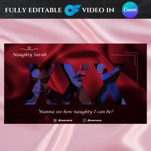 Customizable OnlyFans Intro Video Template | Edit in Canva | 1920x1080 HD | Add 3 Stunning Visual Clips | Perfect for Content Creators