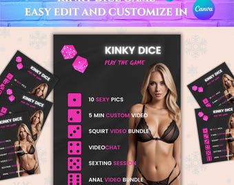 OnlyFans Kinky Dice Game Template | Customizable Canva (Digital Download)