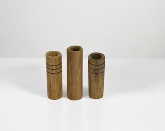 Handcrafted set of 3 wood dreadlock beads, 7mm size hole