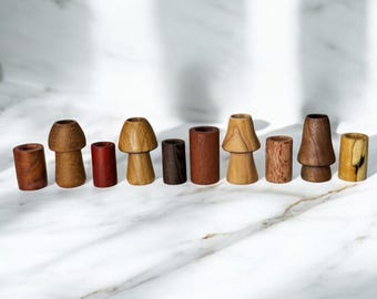 Handcrafted Wood Dreadlock Bead Set, 10mm