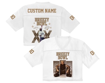 Maillot de football personnalisé avec haut court Chris Brown Tour, chemise personnalisée Breezy Bowl 2025, merchandising concert R&B, cadeau fan unisexe