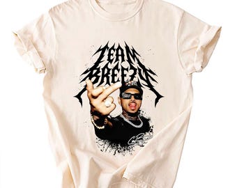 Comfort Colors® Team Breezy Shirt, Breezy Bowl XX 2025 Tour Merch, R & B Fan T-Shirt, Unisex Konzert Outfit, Hip Hop Musik T-Shirt