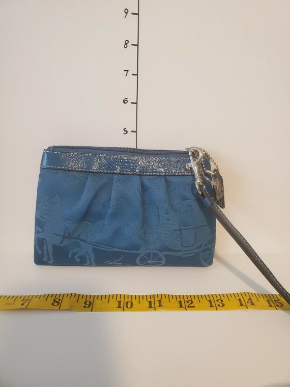 Vintage Coach Blue Teal Wristlet F44616
