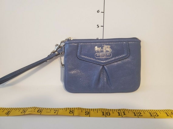 Vintage Coach Blue Leather Wristlet F43223