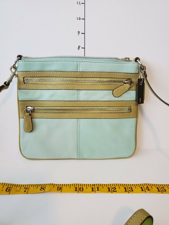Coach Bonnie Cashin Leather Seafoam or lime Crossb