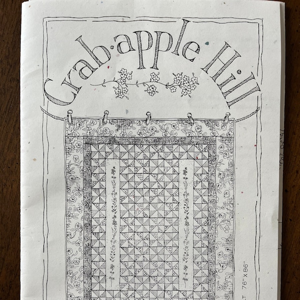 French Cottage Garden Quilt Pattern| Crabapple Hill| | Hand embroidery