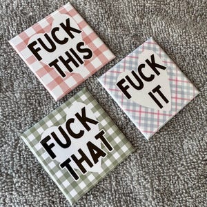 Set of 3 Funny Magnets, Cubicle Decor, Office Magnets, Office Decor, Fridge Magnets