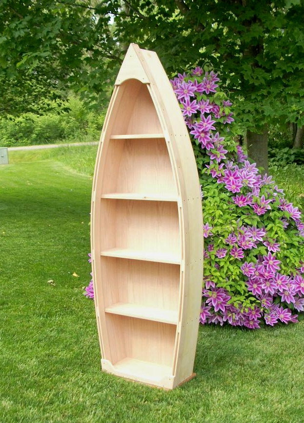 6 Ft Unfinished Row Boat shelf Bookshelf Bookcase hand crafted Etsy