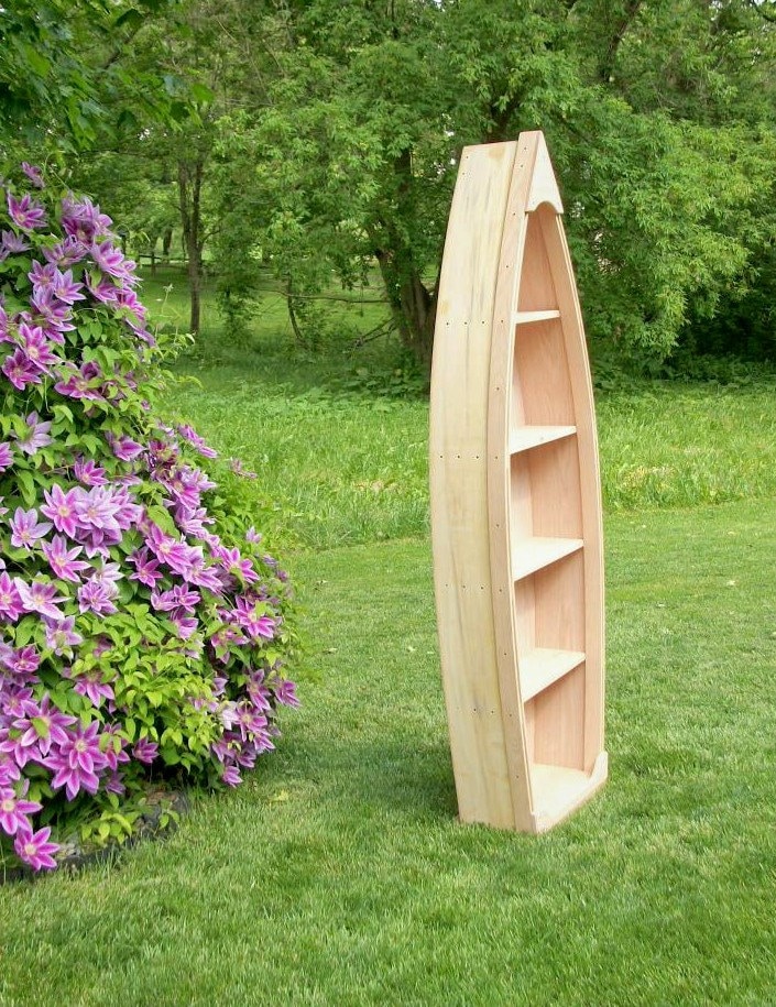 6 Ft Unfinished Row Boat shelf Bookshelf Bookcase hand crafted Etsy