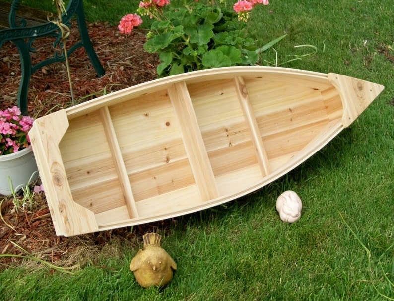 Nautical wooden outdoor landscape all cedar boat garden Etsy