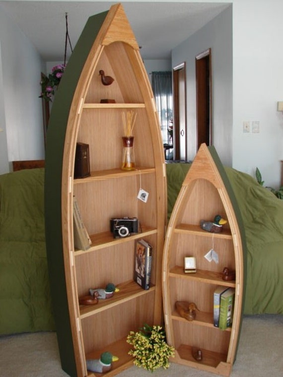 6 Foot Handcrafted Wood Row Boat Shelf Bookshelf Bookcase Etsy