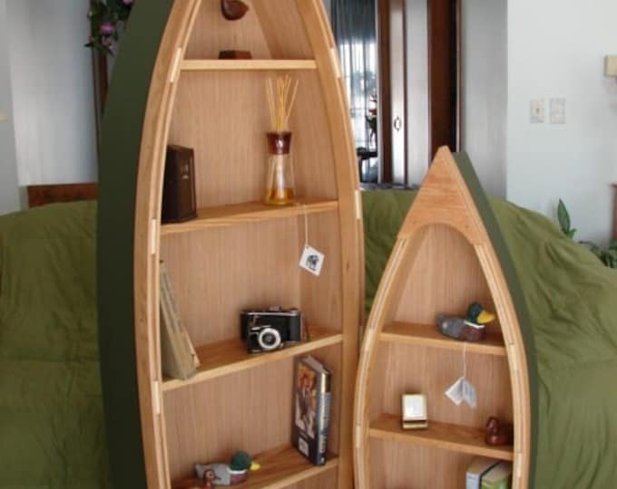 6 Foot Handcrafted Wood Row Boat Bookshelf Bookcase Shelve Etsy