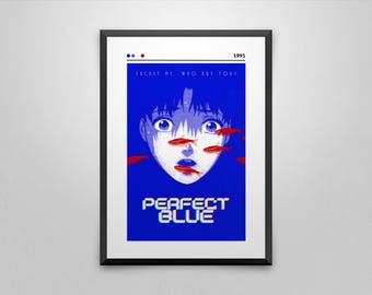 Blue Anime Poster | Yoshikazu Takeuchi Art Print