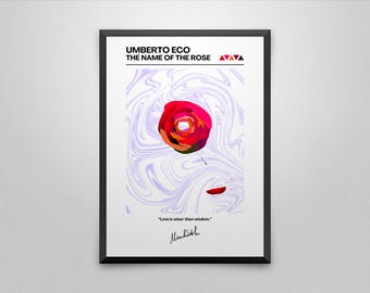 Umberto Eco 'The Name of the Rose' Book Cover Art Print