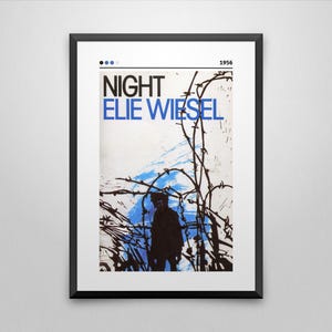 Night Book Cover Poster | Elie Wiesel | Minimalist Book Poster | Custom Book Poster | Home Decor
