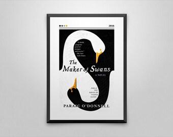 The Maker of Swans Book Cover Art Print | Minimalist Home Decor