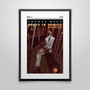Death in Venice Book Cover Poster | Thomas Mann | Minimalist Book Poster | Custom Book Poster | Wall Art Print | Home Decor