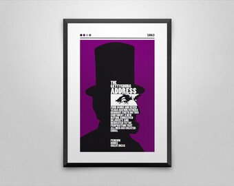 Gettysburg Address Book Cover Art Print: Abraham Lincoln Poster