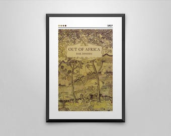 Out of Africa Book Cover Poster | Isak Dinesen | Minimalist Book Poster | Custom Book Poster | Wall Art Print | Home Decor