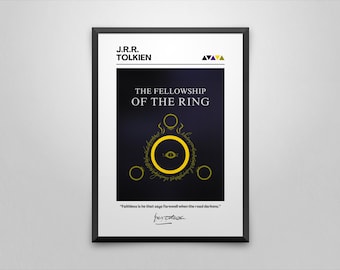 The Fellowship Of The Ring Book Cover Art Print: Tolkien Home Decor