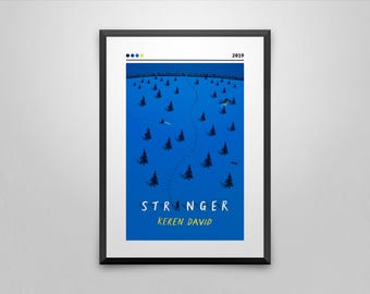 Stranger Book Cover Art Print: Keren David, Minimalist Wall Decor