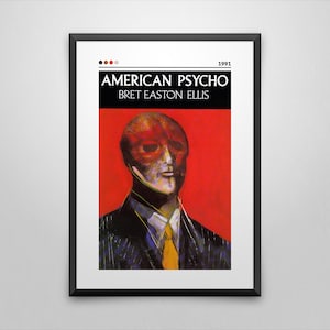 American Psycho Book Cover Poster | Bret Easton Ellis | Minimalist Book Poster | Custom Book Poster | Wall Art Print | Home Decor