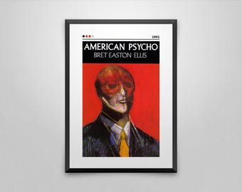 American Psycho Book Cover Poster | Bret Easton Ellis | Minimalist Book Poster | Custom Book Poster | Wall Art Print | Home Decor