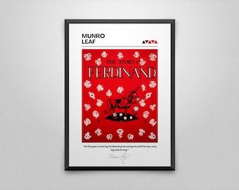 Impression de la couverture du livre L'histoire de Ferdinand : affiche de la feuille de Munro