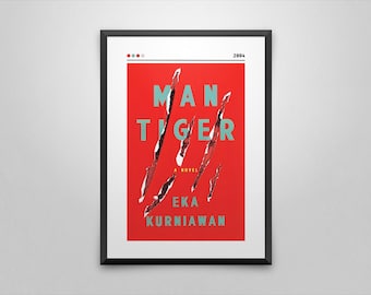 Man Tiger Book Cover Art Print: Eka Kurniawan Novel Poster