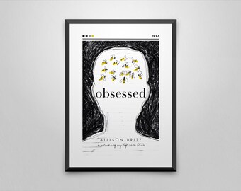 Allison Britz 'Obsessed' Book Cover Art Print: Minimalist Home Decor