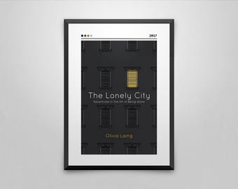 The Lonely City Book Cover Art Print | Olivia Laing Poster