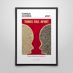 Things Fall Apart Book Cover Poster | Chinua Achebe | Minimalist Book Poster | Custom Book Poster | Wall Art Print | Home Decor