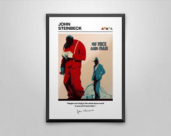 Copertina del libro Uomini e topi: stampa artistica: poster di John Steinbeck