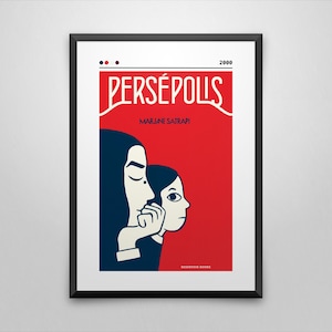 Persepolis Book Cover Poster | Marjane Satrapi | Minimalist Book Poster | Custom Book Poster | Wall Art Print | Home Decor
