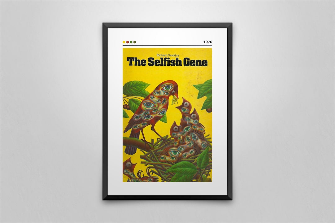 The Selfish Gene Book Cover Art Print: Richard Dawkins Poster - Etsy