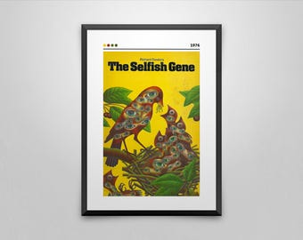 The Selfish Gene Book Cover Poster | Richard Dawkins | Minimalist Book Poster | Custom Book Poster | Wall Art Print | Home Decor