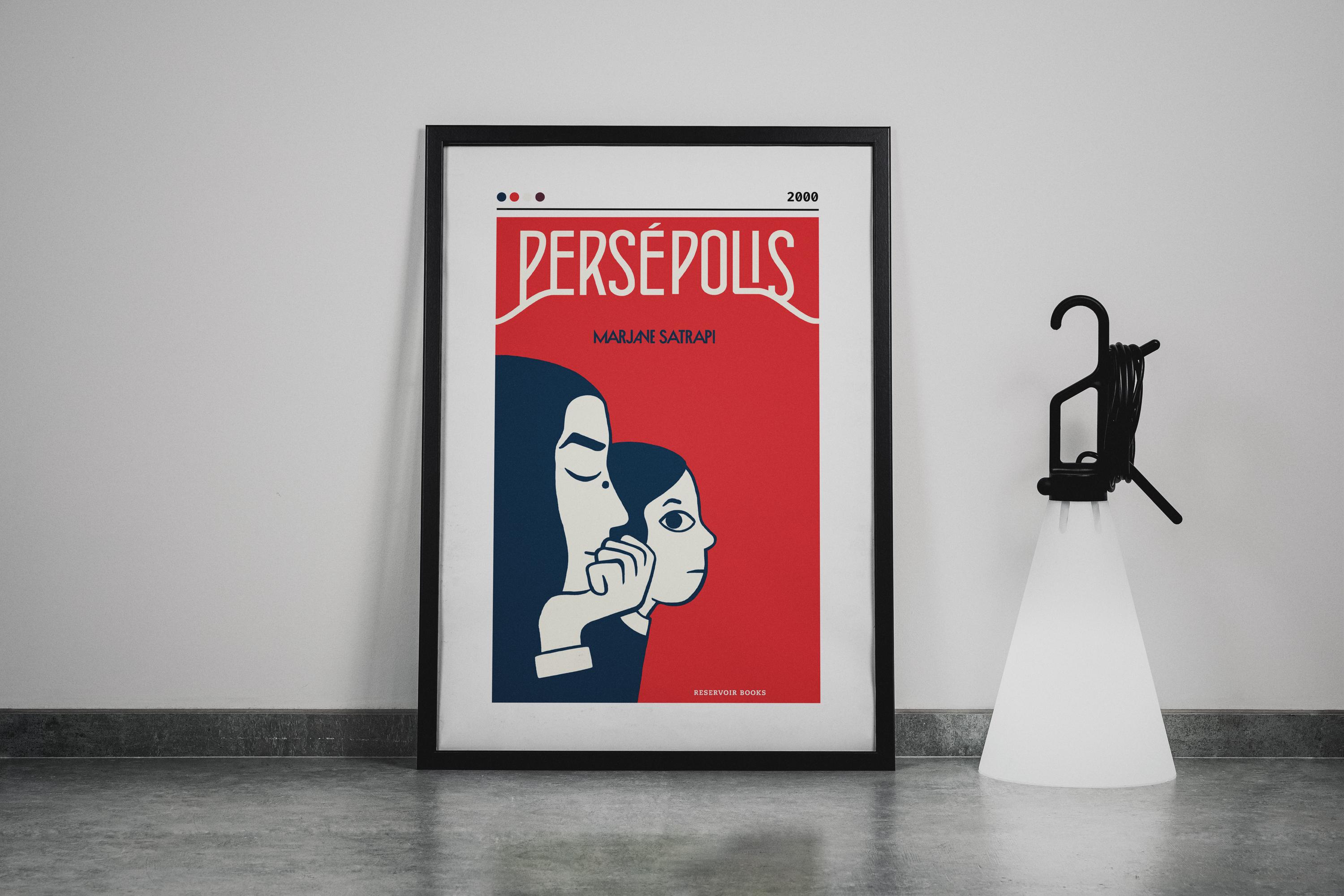 Persepolis Book Cover Poster: Marjane Satrapi Minimalist Art Print