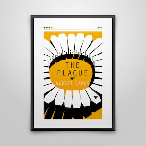 The Plague Book Cover Poster | Albert Camus | Minimalist Book Poster | Custom Book Poster | Wall Art Print | Home Decor