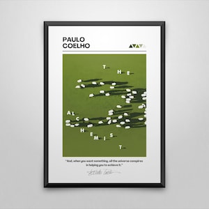 The Alchemist Book Cover Poster | Paulo Coelho | Minimalist Book Poster | Custom Book Poster | Wall Art Print | Home Decor