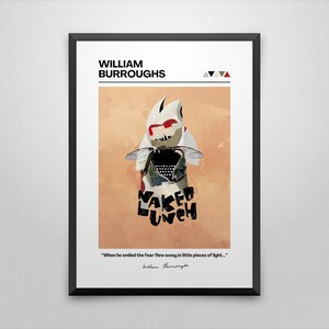 Naked Lunch Book Cover Poster| William S. Burroughs | Minimalist Book Poster | Custom Book Poster | Wall Art Print | Home Decor