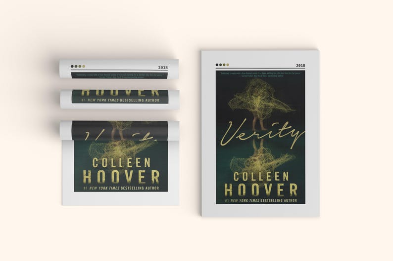 Verity Book Cover Art Print: Colleen Hoover Minimalist Poster - Etsy