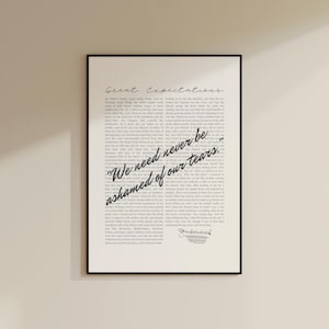 Great Expectations Book Quote Poster | Charles Dickens | Minimalist Book Poster | Book Lover Gift | Wall Art Print | Home Decor