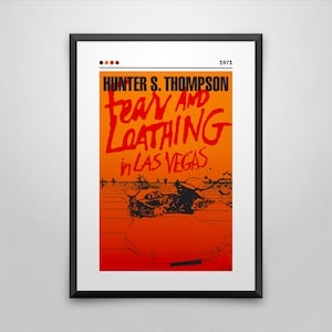 Fear And Loathing in Las Vegas Book Cover Poster | Hunter S. Thompson | Custom Book Poster | Wall Art Print | Home Decor
