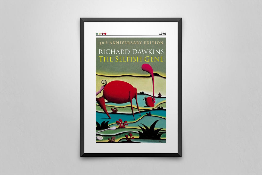 The Selfish Gene Book Cover Poster | Richard Dawkins | Minimalist Book ...