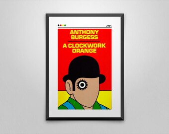 A Clockwork Orange Book Cover Poster | Anthony Burgess | Minimalist Book Poster | Custom Book Poster | Wall Art Print | Home Decor