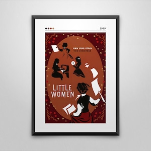 Little Women Book Cover Poster | Louisa May Alcott | Minimalist Book Poster | Custom Book Poster | Wall Art Print | Home Decor