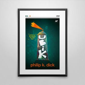 Póster de portada de libro de Ubik / Philip K. Dick / Póster minimalista / Póster personalizado / Impresión de arte mural / Decoración del hogar